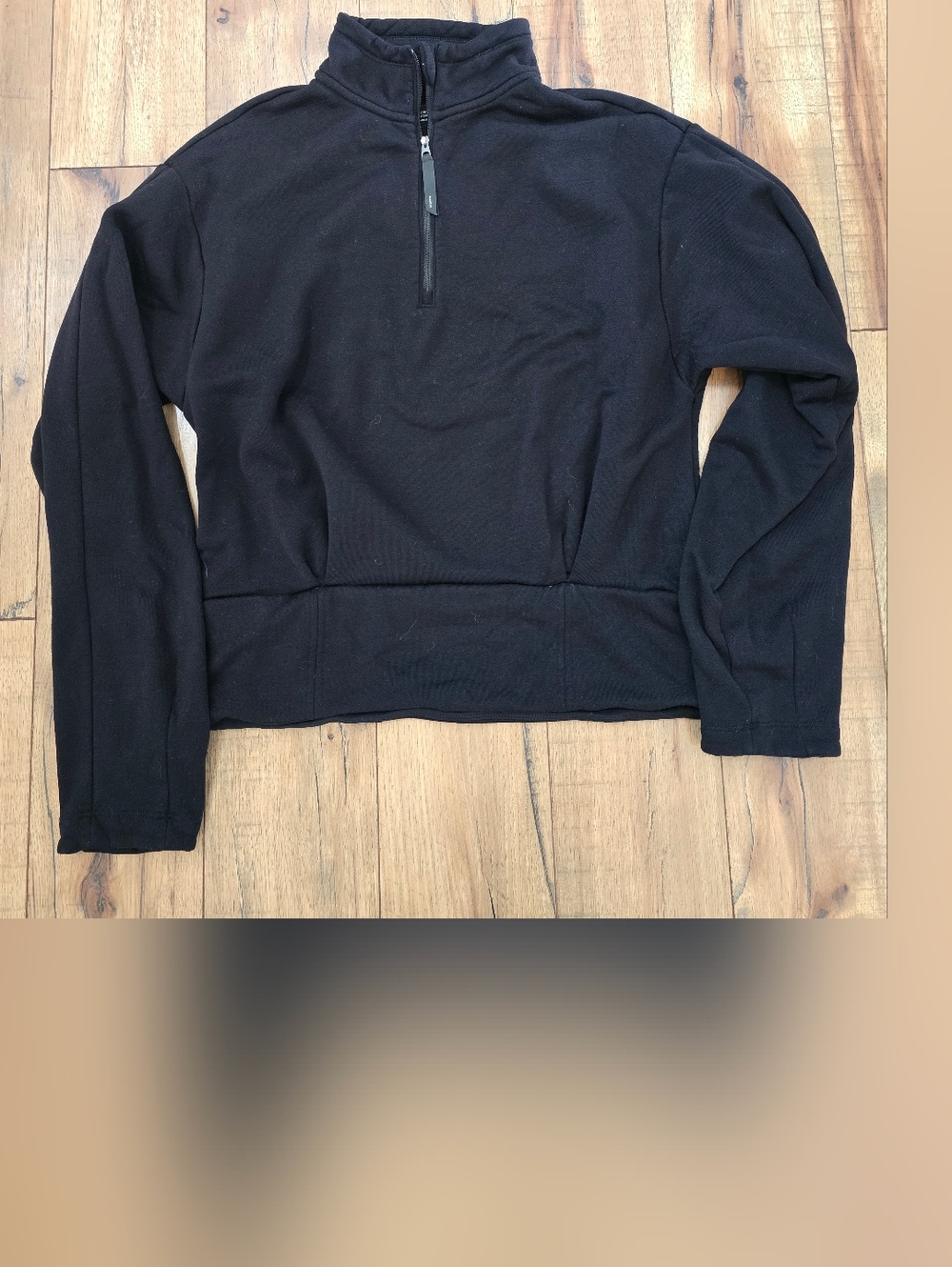 Athleta Black Half-Zip Pullover Sweatshirt Small